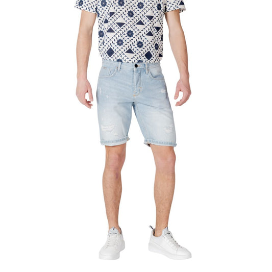 Antony Morato Men's Slim Denim Cotton Bermuda Shorts - Light Blue