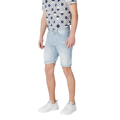 Antony Morato Men's Slim Denim Cotton Bermuda Shorts - Light Blue