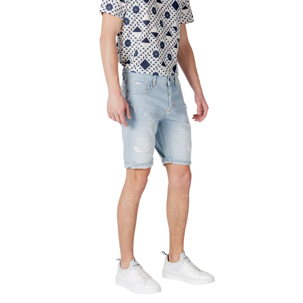 Antony Morato Men's Slim Denim Cotton Bermuda Shorts - Light Blue