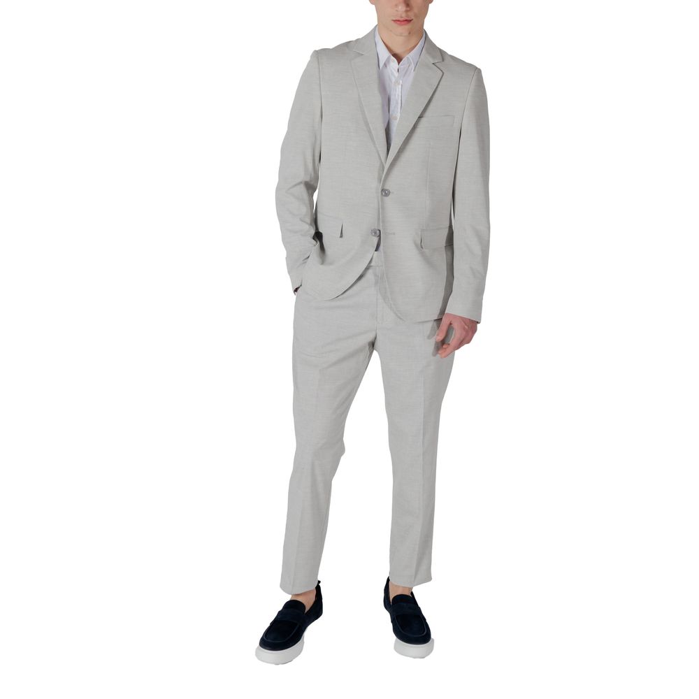 Blazer by Antony Morato for men in stretch polyester & viscose gray features an crisp silhouette with sophisticated and a crisp for a truly crisp finish.