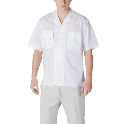 Antony Morato Men's Short-Sleeve Lyocell & Cotton Shirt - White
