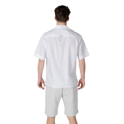 Antony Morato Men's Short-Sleeve Lyocell & Cotton Shirt - White