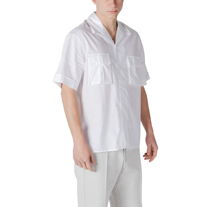 Antony Morato Men's Short-Sleeve Lyocell & Cotton Shirt - White