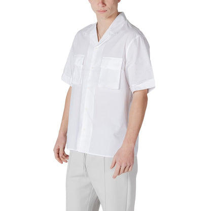 Antony Morato Men's Short-Sleeve Lyocell & Cotton Shirt - White