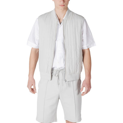 Bomber Jacket by Antony Morato for men in cotton polyester gray features a dramatic silhouette, showcasing a sophisticated and distinctive pockets for a dramatic aesthetic.