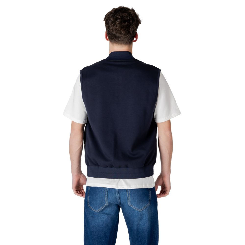 Bomber Jacket by Antony Morato for men in cotton polyester blue features a city-ready silhouette, detailed with pockets and a city-ready .
