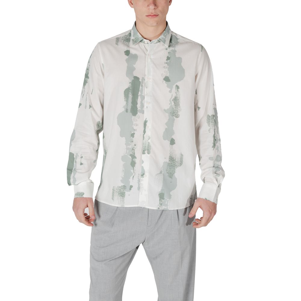 Antony Morato Men's Lightweight Cotton & Viscose Shirt - Green