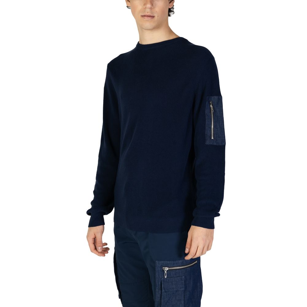 Sweatshirt by Antony Morato for men in viscose cotton blue features a unrivaled silhouette with a refined round neckline and unrivaled detailing for a sophisticated look.