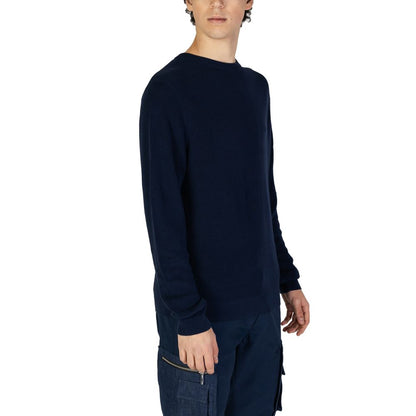Sweatshirt by Antony Morato for men in viscose cotton blue features an exquisite silhouette, showcasing and round neckline details for a exquisite look.