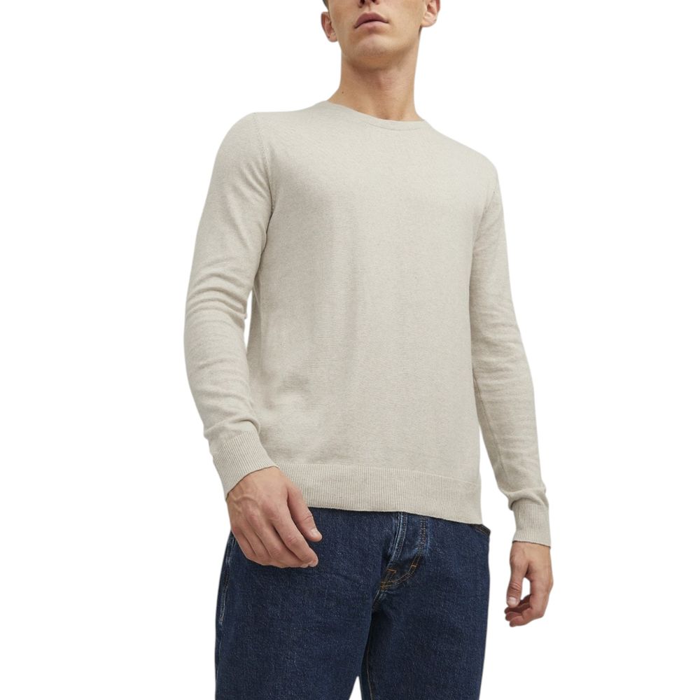 Jack Jones Men's Cotton & Viscose Sweatshirt - Beige