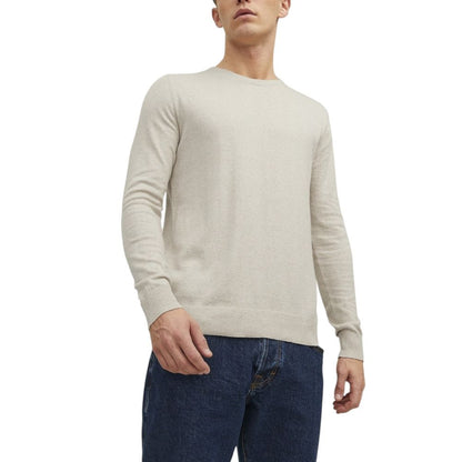 Jack Jones Men's Cotton & Viscose Sweatshirt - Beige