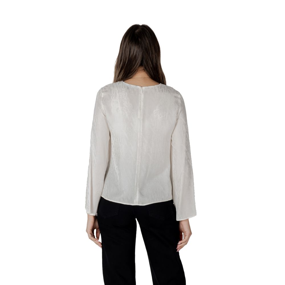 Shirt by Armani Exchange for women in viscose cream showcases a sublime silhouette, artfully detailed with a sublime and for a sophisticated, sublime finish.