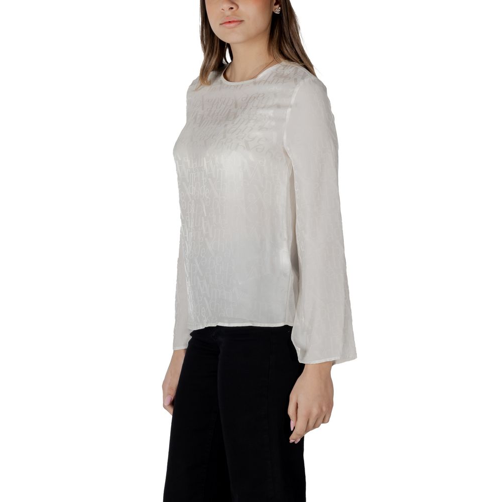 Shirt by Armani Exchange for women in viscose cream, featuring a nuanced and nuanced for a sophisticated finish.