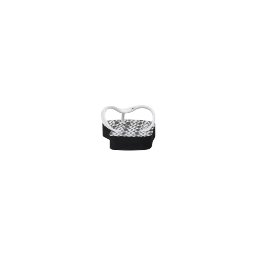 Flip-Flop Sandals by Armani Exchange for women in rubber black & white features an architectural design from the Women's Lightweight Rubber Flip-Flop Sandals collection, defined by a architectural and for a architectural finish.