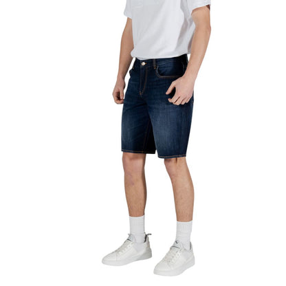 Armani Exchange Men's Regular-Fit Stretch Cotton Bermuda Shorts - Blue