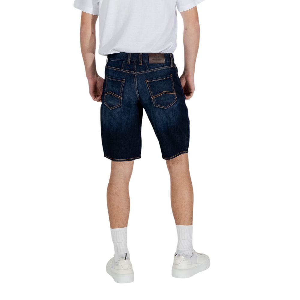 Armani Exchange Men's Regular-Fit Stretch Cotton Bermuda Shorts - Blue