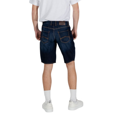Armani Exchange Men's Regular-Fit Stretch Cotton Bermuda Shorts - Blue