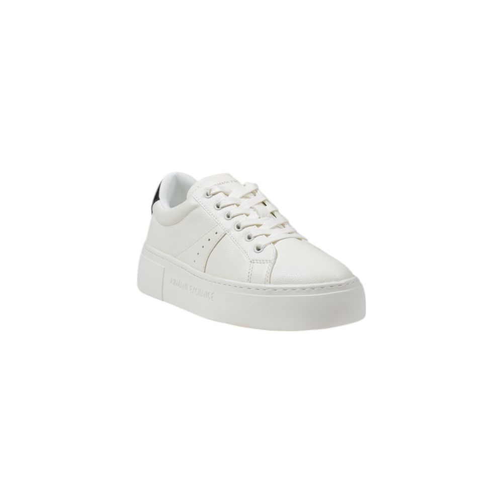 Sneakers by Armani Exchange for women in polyester black presents a sumptuous silhouette, artfully capturing the essence of the Women's Casual Polyester Sneakers with its sumptuous casual style design.