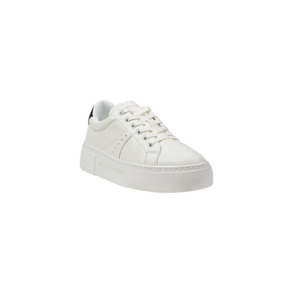 Sneakers by Armani Exchange for women in polyester black presents a sumptuous silhouette, artfully capturing the essence of the Women's Casual Polyester Sneakers with its sumptuous casual style design.