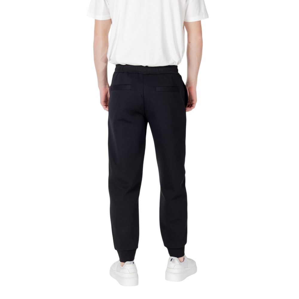 Activewear Jogger Pants by Armani Exchange for men in stretch polyester cotton black features an sporty with a and long, showcasing sporty .
