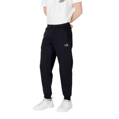 Activewear Jogger Pants by Armani Exchange for men in stretch polyester cotton black features an dynamic with long, , and functional for an dynamic silhouette.