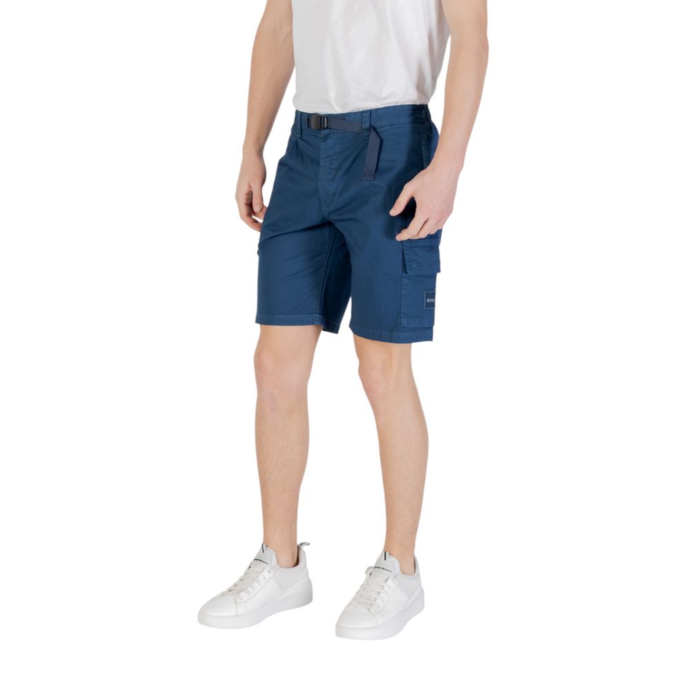 Hugo Boss Men's Stretch Cotton Bermuda Shorts - Blue