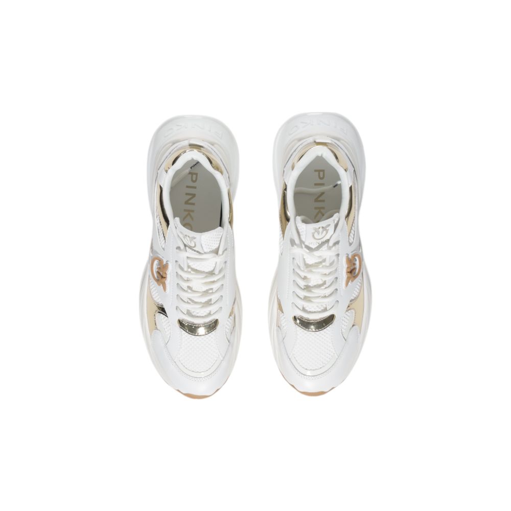 Sneakers by PINKO for women in leather white features an sumptuous design from the Women's Casual Leather Sneakers collection, highlighting a sumptuous casual style for a premium, high-fashion look.
