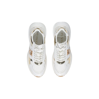 Sneakers by PINKO for women in leather white features an sumptuous design from the Women's Casual Leather Sneakers collection, highlighting a sumptuous casual style for a premium, high-fashion look.