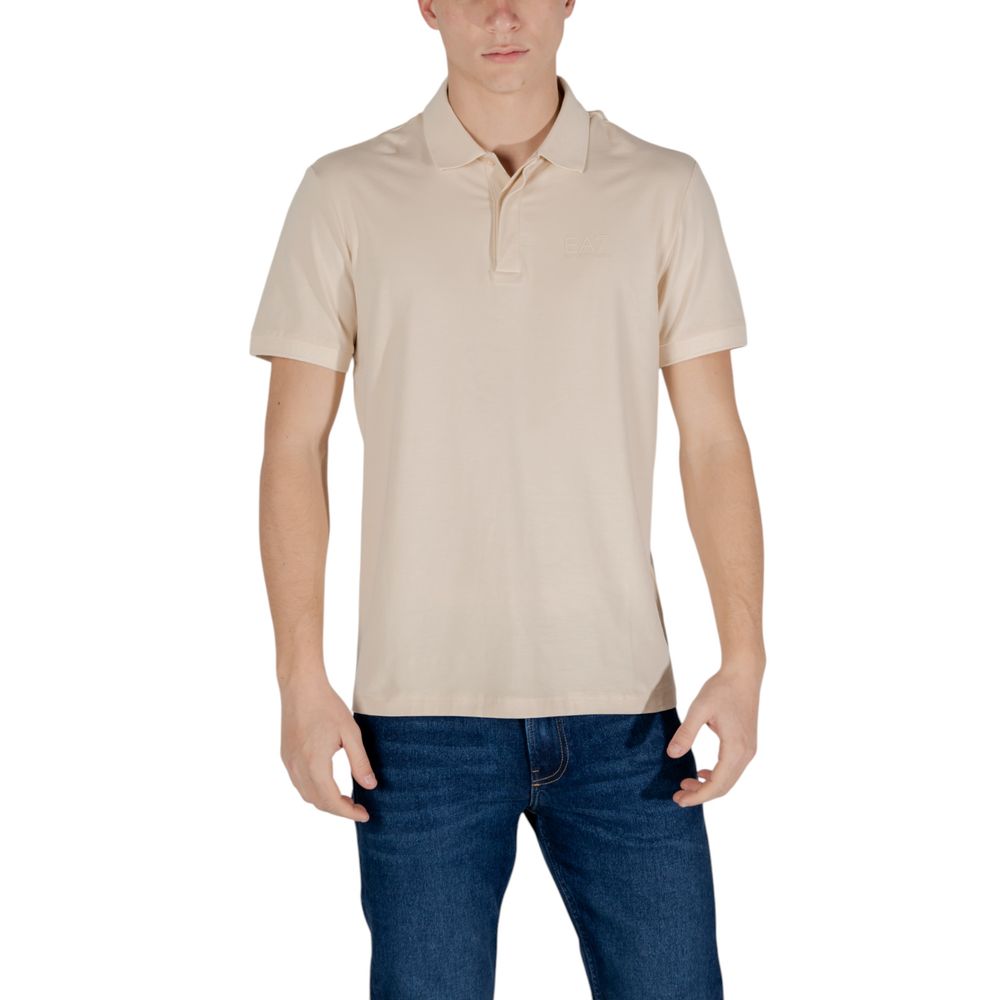 EA7 Emporio Armani Men's Stretch Cotton Polo Shirt - Beige