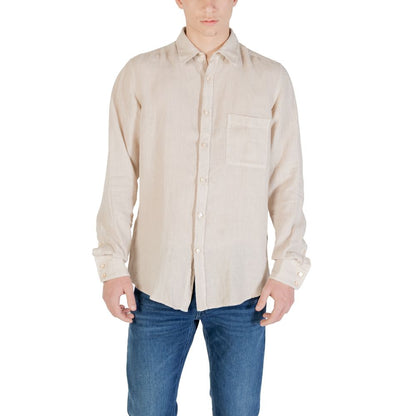 Hugo Boss Men's Lightweight Linen Shirt - Beige