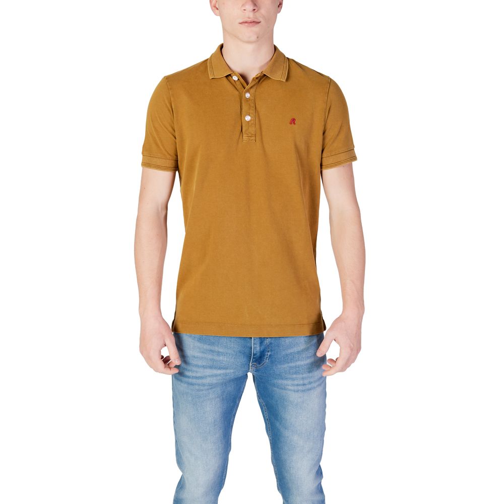 Polo Shirt by Replay for men in cotton bronze presents a crisp silhouette, artfully detailed with a crisp and crisp .