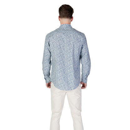 Replay Men's Long-Sleeve Cotton Shirt - Light Blue Floral