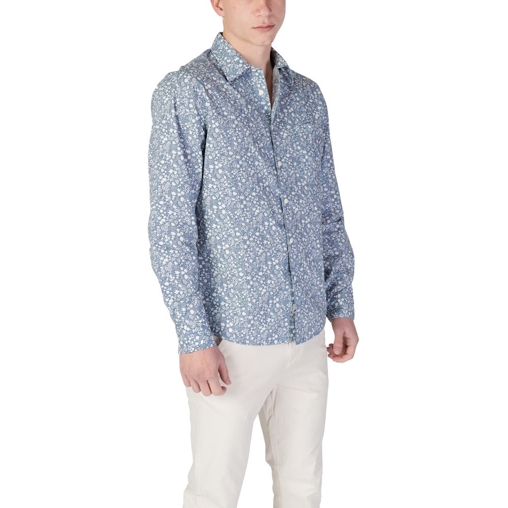 Replay Men's Long-Sleeve Cotton Shirt - Light Blue Floral