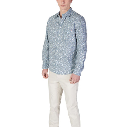 Replay Men's Long-Sleeve Cotton Shirt - Light Blue Floral