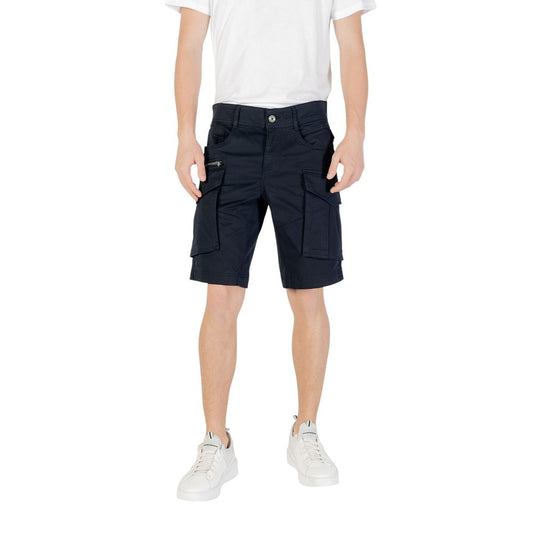 Replay Men's Lightweight Stretch Cotton Bermuda Shorts - Blue