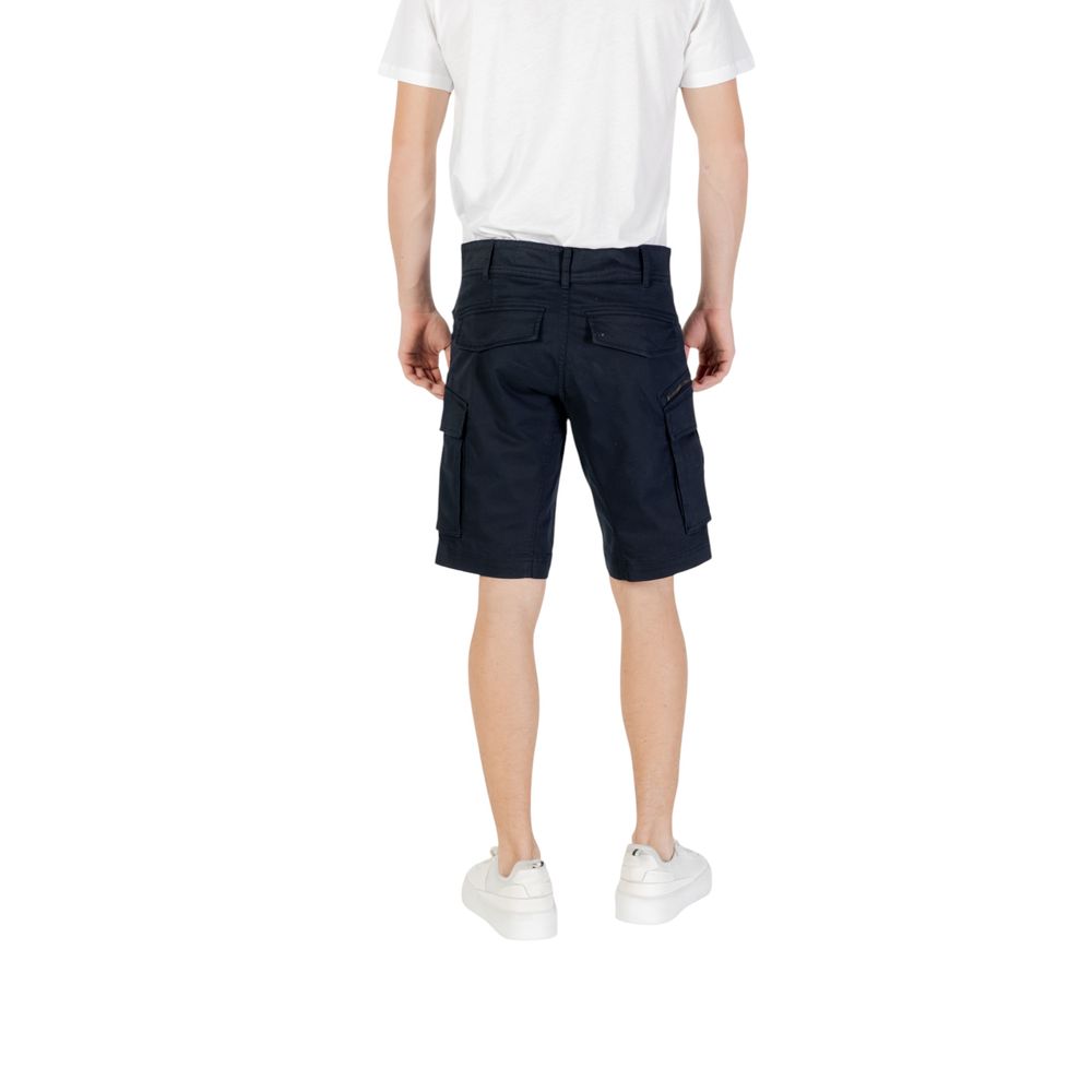 Replay Men's Lightweight Stretch Cotton Bermuda Shorts - Blue