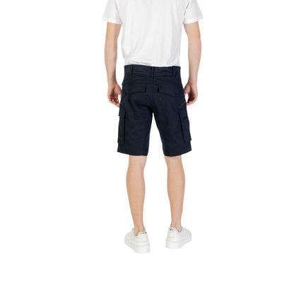 Replay Men's Lightweight Stretch Cotton Bermuda Shorts - Blue
