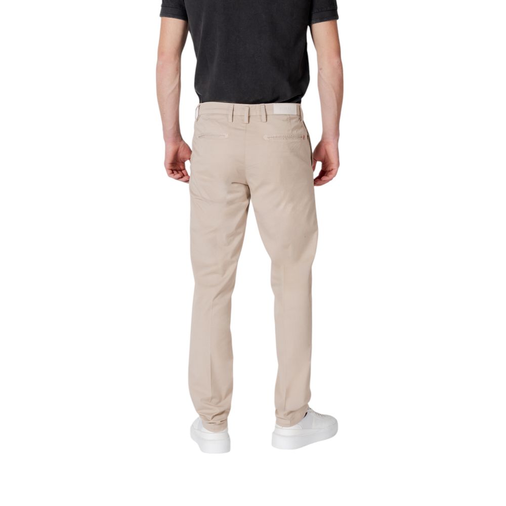 Trousers by Replay for men in stretch cotton beige features a sculptural silhouette, showcasing a sculptural regular-fit and long with a sophisticated for a sculptural finish.