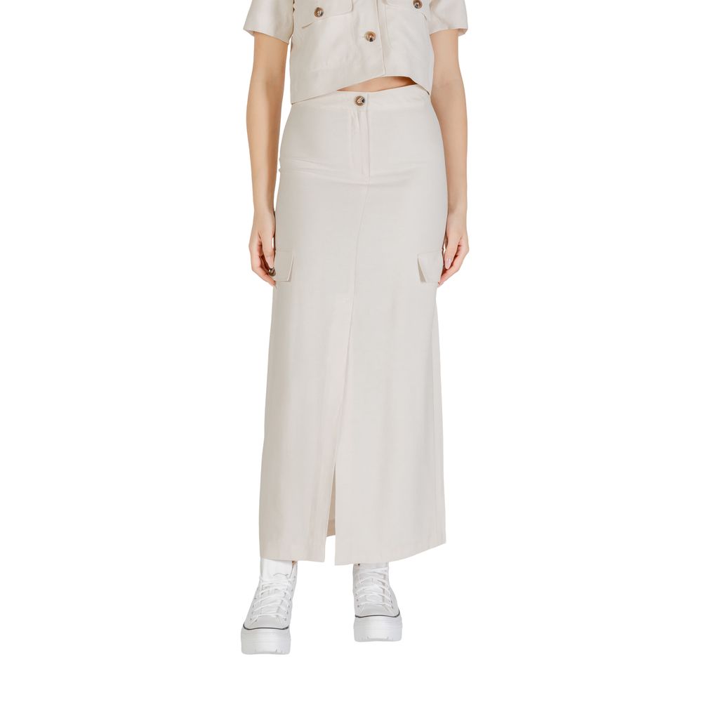 Skirt by Jacqueline De Yong for women in polyester & viscose showcases a dramatic silhouette, artfully capturing the essence of the Women's Maxi Long Polyester & Viscose Skirt in a dramatic maxi long cut for a refined look.