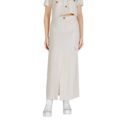Skirt by Jacqueline De Yong for women in polyester & viscose showcases a dramatic silhouette, artfully capturing the essence of the Women's Maxi Long Polyester & Viscose Skirt in a dramatic maxi long cut for a refined look.
