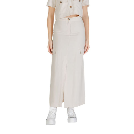 Skirt by Jacqueline De Yong for women in polyester & viscose showcases a dramatic silhouette, artfully capturing the essence of the Women's Maxi Long Polyester & Viscose Skirt in a dramatic maxi long cut for a refined look.