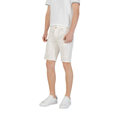 Jeckerson Men's Slim Stretch Cotton Bermuda Shorts - White