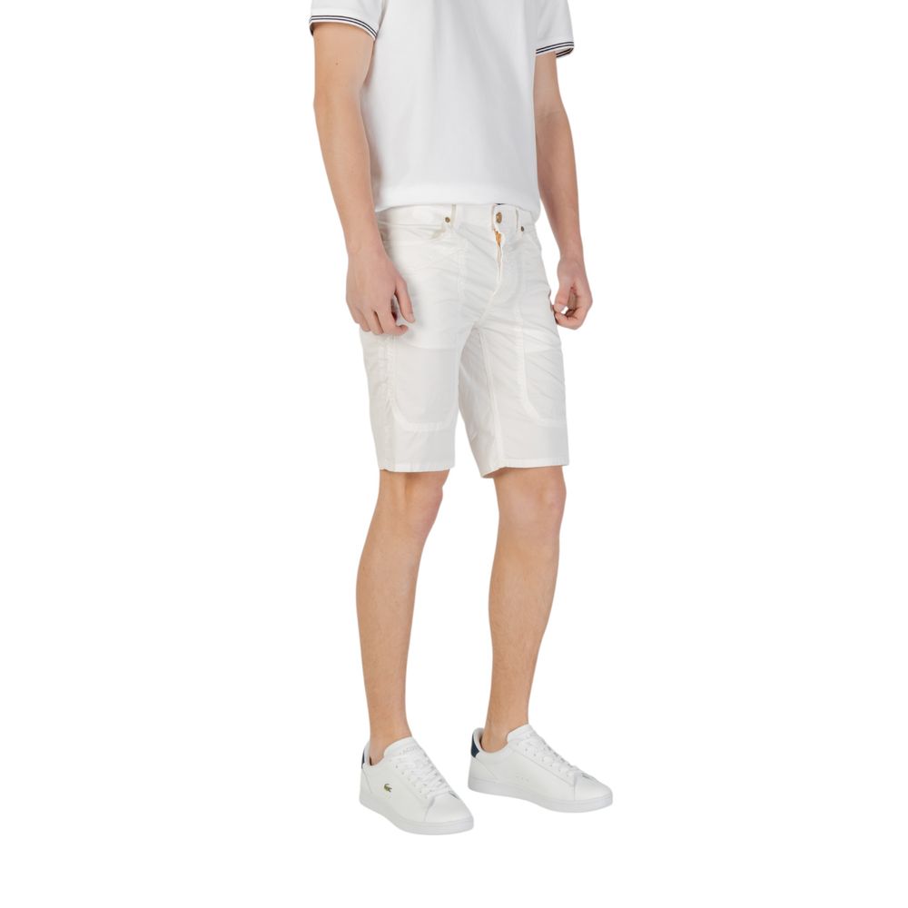 Jeckerson Men's Slim Stretch Cotton Bermuda Shorts - White