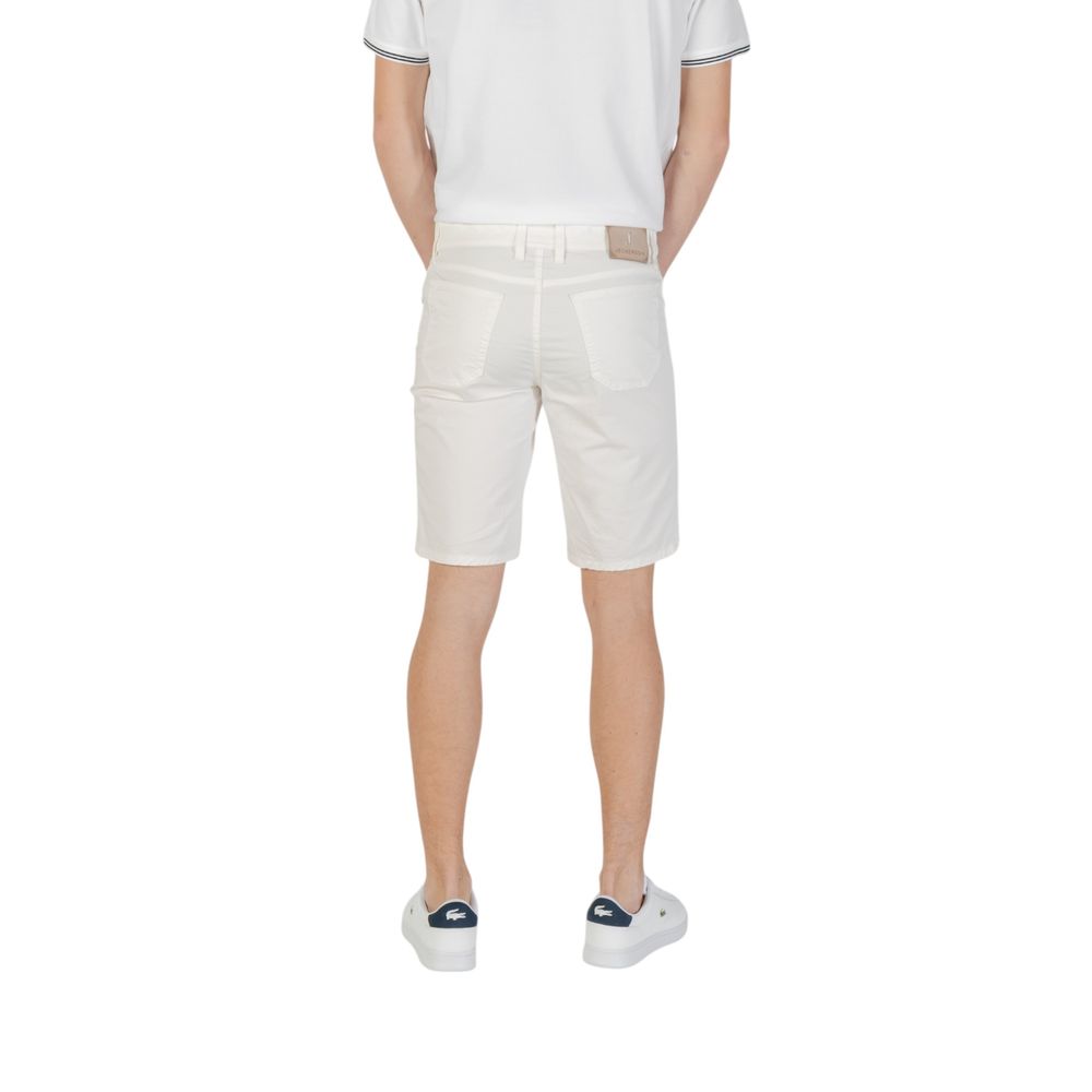 Jeckerson Men's Slim Stretch Cotton Bermuda Shorts - White