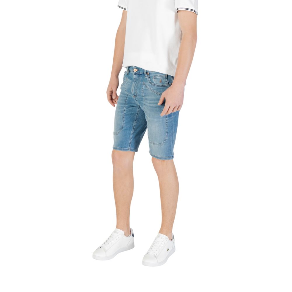 Jeckerson Men's Slim Stretch Cotton Bermuda Shorts - Light Blue