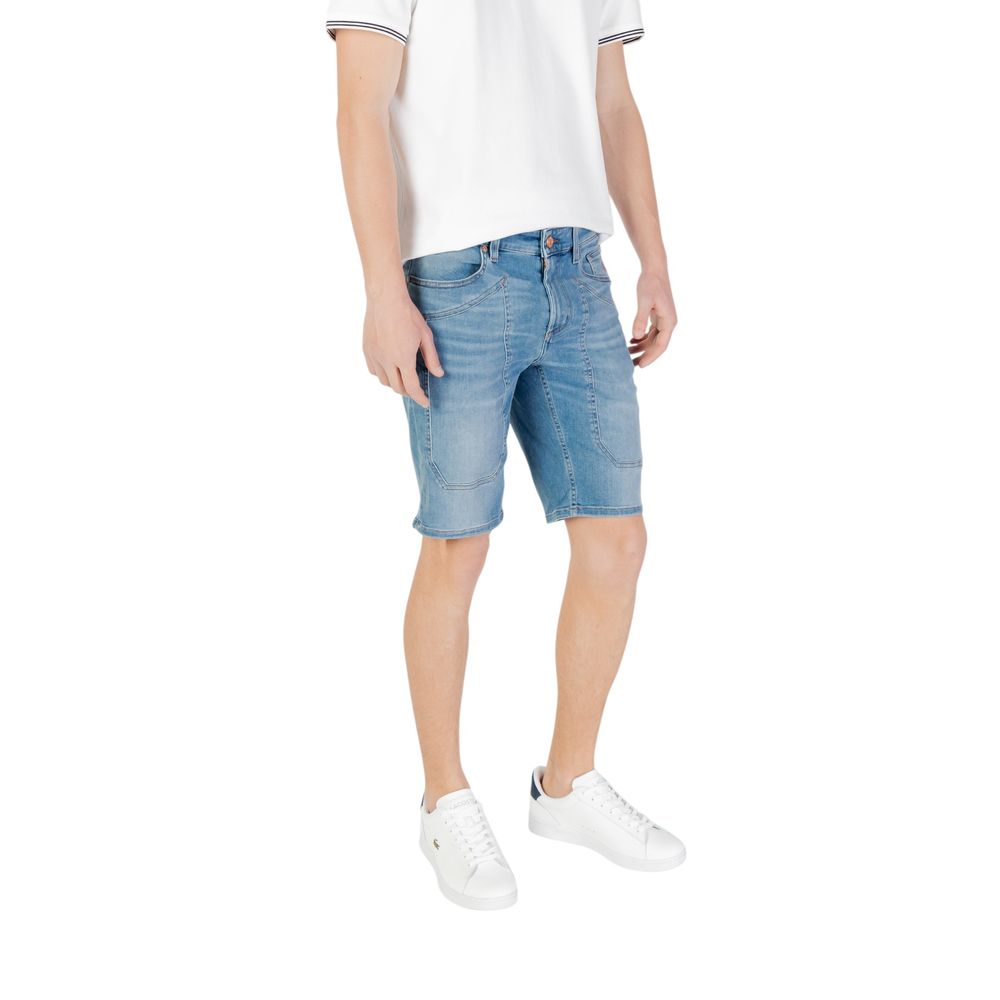 Jeckerson Men's Slim Stretch Cotton Bermuda Shorts - Light Blue
