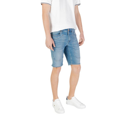 Jeckerson Men's Slim Stretch Cotton Bermuda Shorts - Light Blue