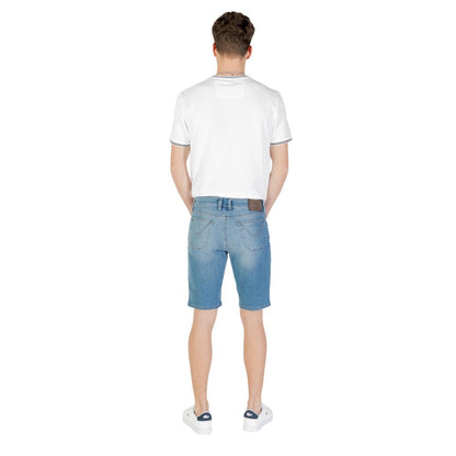 Jeckerson Men's Slim Stretch Cotton Bermuda Shorts - Light Blue
