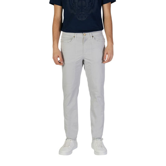 Jeckerson Men's Skinny Slim Stretch Cotton Trousers - Gray