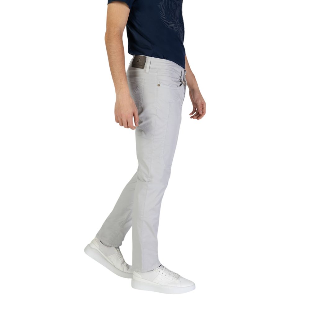 Jeckerson Men's Skinny Slim Stretch Cotton Trousers - Gray